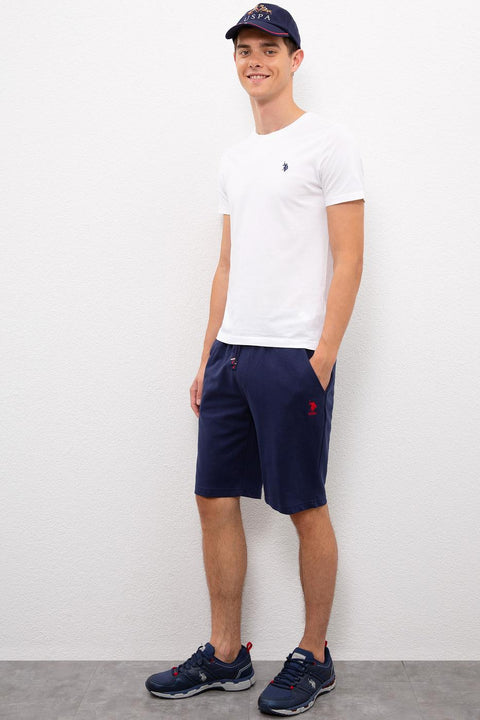 Us Polo Assn Men's Navy Blue Knitted Shorts 50224107-VR033