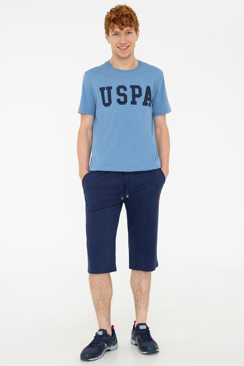 Us Polo Assn Men's Navy Blue Knitted Shorts 50222631-VR033