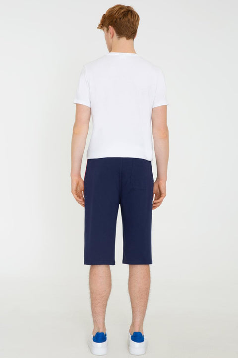 Us Polo Assn Men's Navy Blue Knit Shorts 50222662-VR033