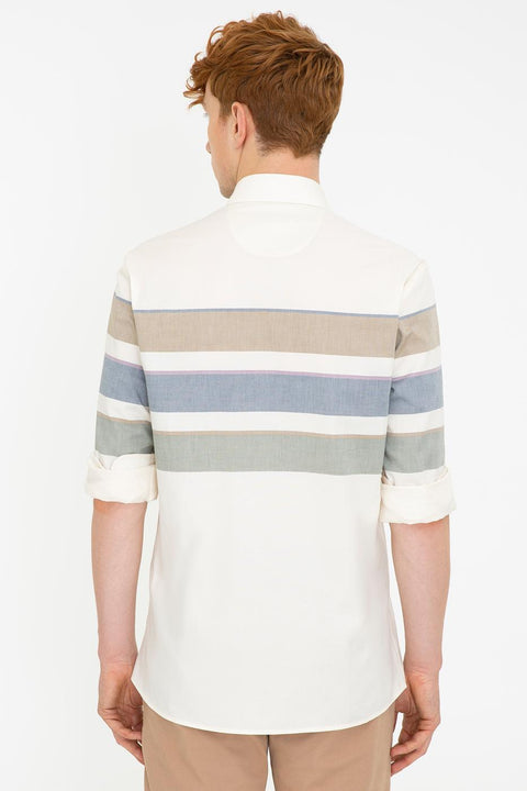 Us Polo Assn Men's Green Long Sleeve Shirt 50238401-VR183