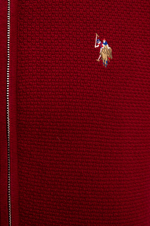Us Polo Assn Burgundy  Knitwear Cardigan Basic