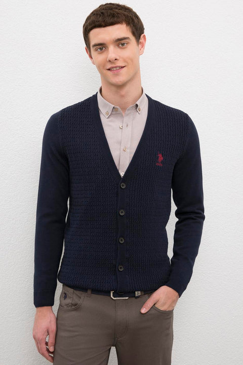 Us Polo Assn Navy Blue Knitwear Cardigan Basic