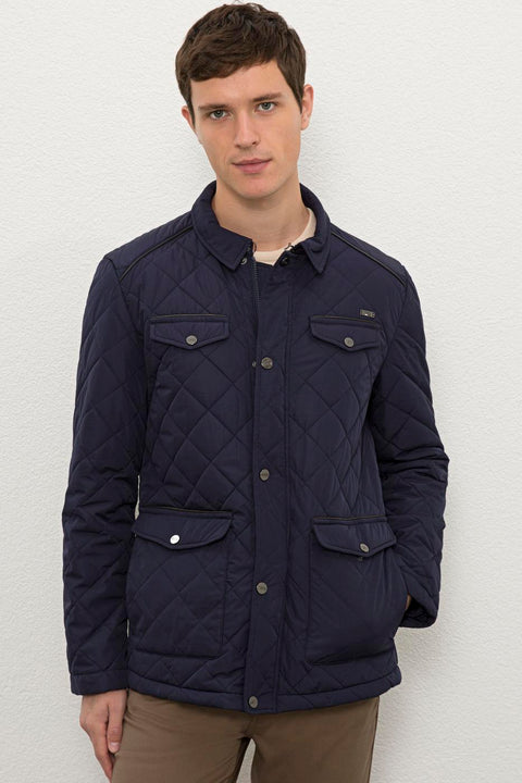 Us Polo  Assn Men Navy Blue Jacket Synthetic
