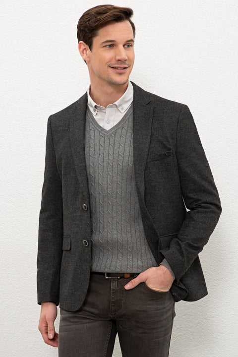 Us Polo Assn Gray Men 's Blazer  Jacket