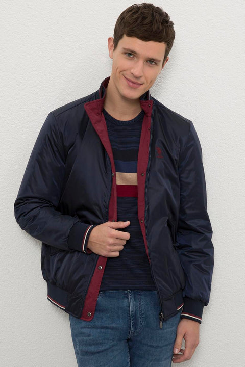 Us Polo  Assn Men  Navy Blue Jacket Synthetic