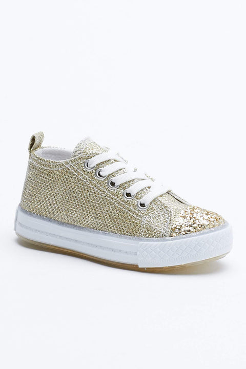 TonnyBlack Gold Children's Lighted Sports Shoes