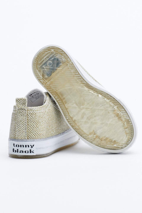 TonnyBlack Gold Children's Lighted Sports Shoes