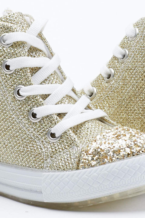 TonnyBlack Gold Children's Lighted Sneakers Long