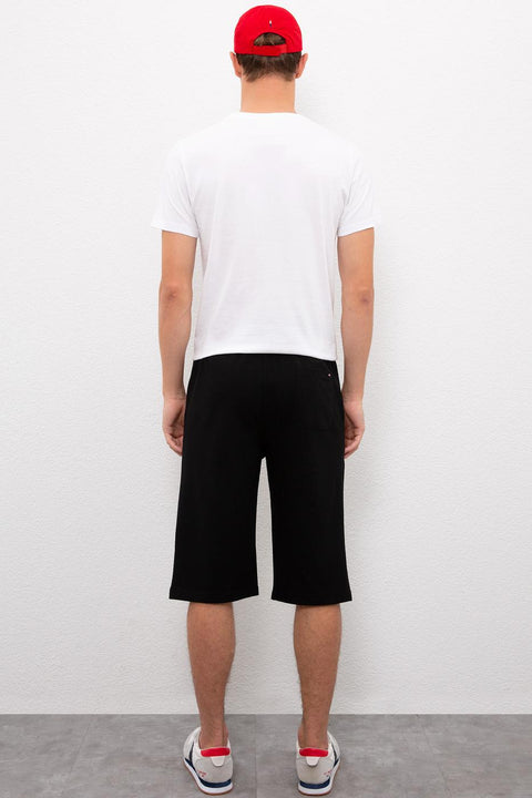 Us Polo Assn Men's Black Knitted Shorts 50222631-VR046