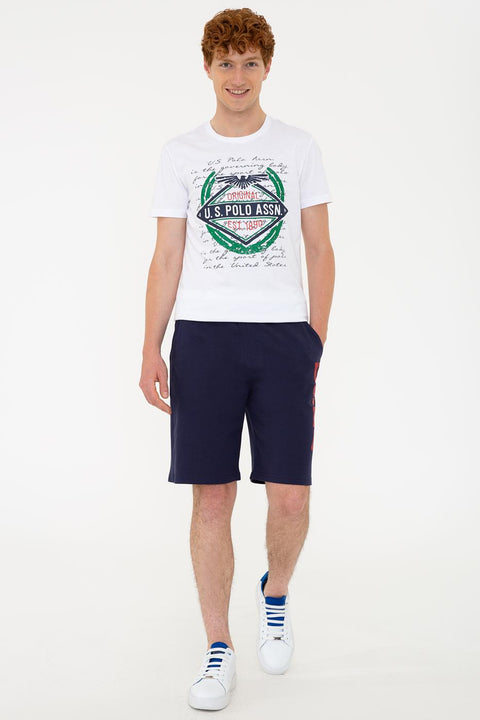 Us Polo Assn Men's Navy Blue Knitted Shorts 50243255-VR033