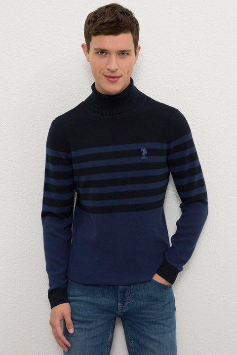 Us Polo Assn Men's Navy Blue Knitwear Sweater 50223894-VR033