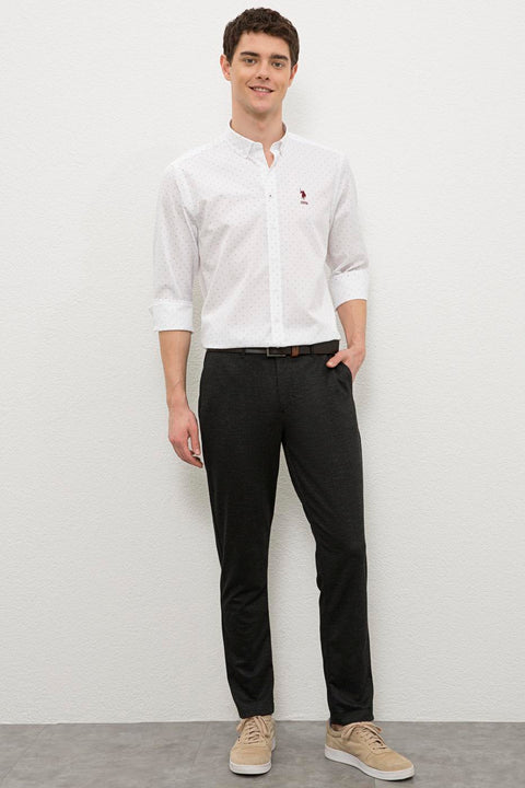 Us Polo Assn  Anthracite Melange Knitted Trousers