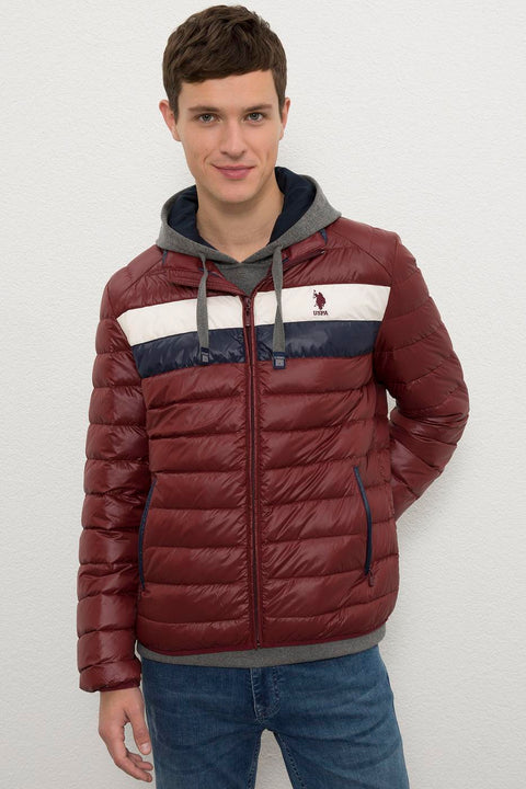 Us Polo Assn Men Burgundy Jacket Synthetic
