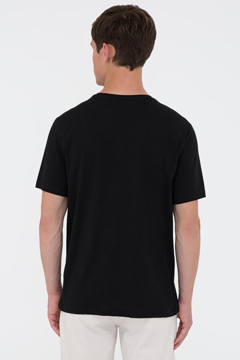 Us Polo Assn Men's Black T-Shirt Basic 50232305-VR046