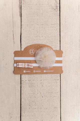 Pixy Love Baby Girl Beige Hair Band Set