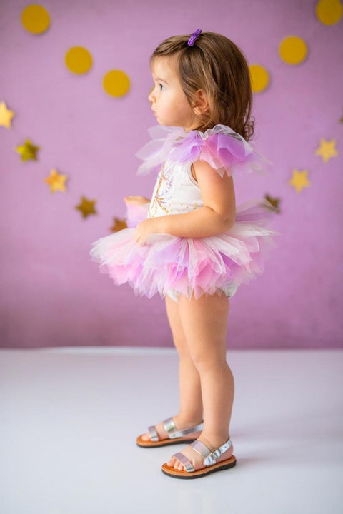 Pixy Love Baby Girl Beige Unicorn Rompers