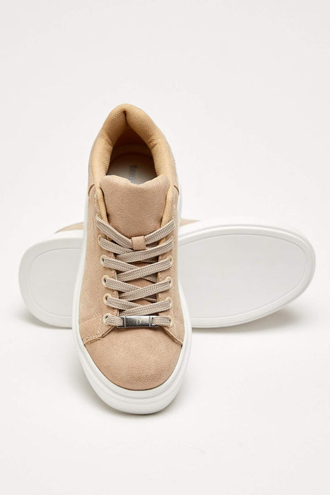 TonnyBlack Beige Suede Women's Sneakers TB235-1_203