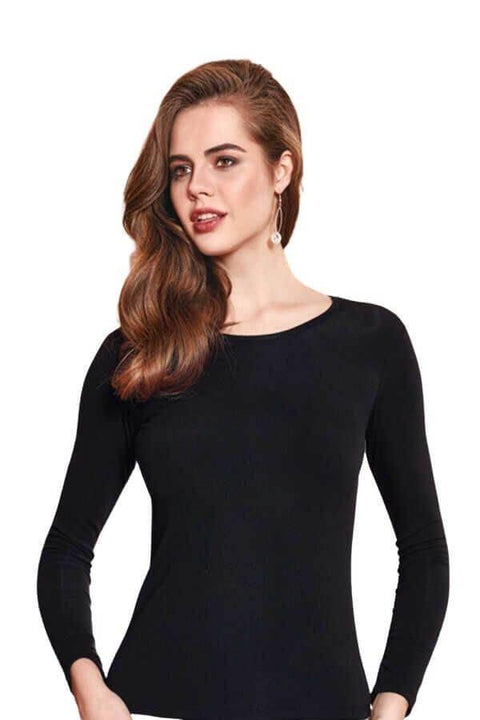 Clear Women's Thermal Long Sleeve Bodysuit BER8028