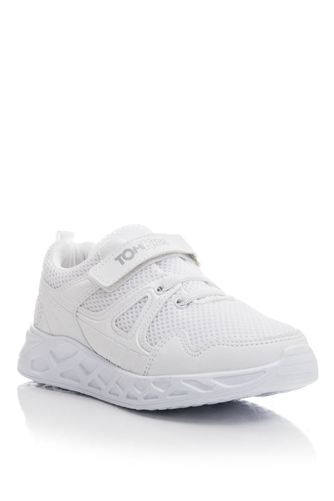 TonnyBlack White Kids Sports Shoes