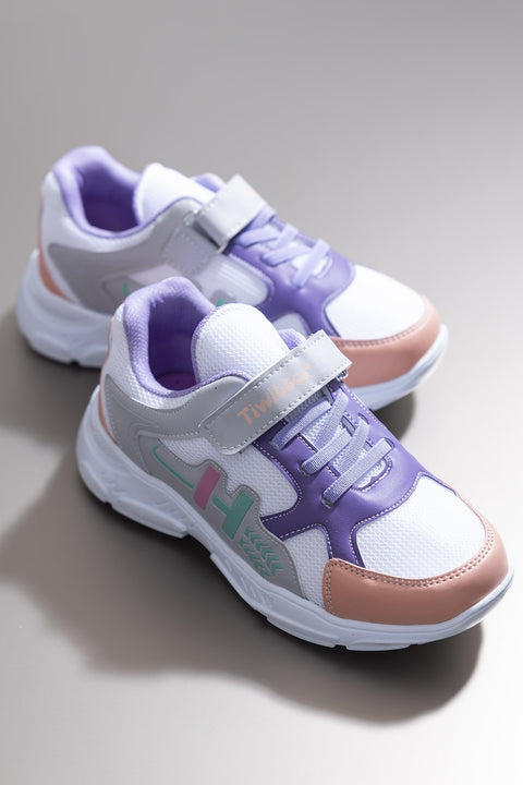 TonnyBlack White Kids Sneakers