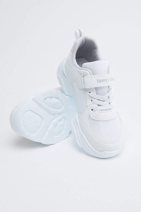 TonnyBlack White Kids Sneakers