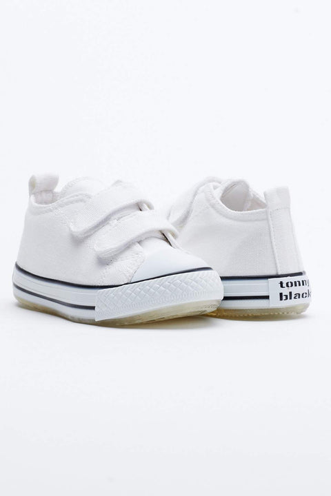 Tonny Black White Kids Sneakers Light Velcro