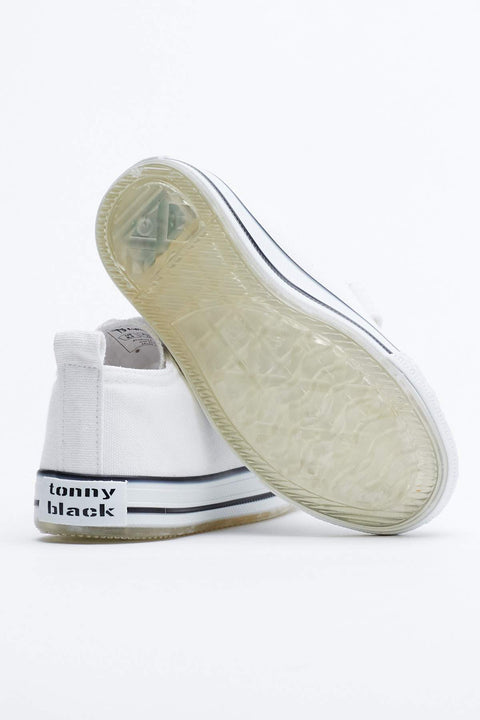 Tonny Black White Kids Sneakers Light Velcro