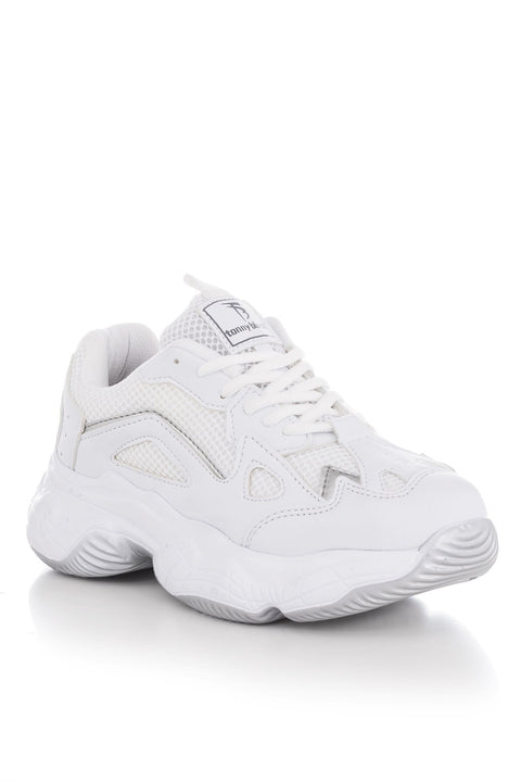 TonnyBlack White Mesh Women's Sneakers TB249-1_205