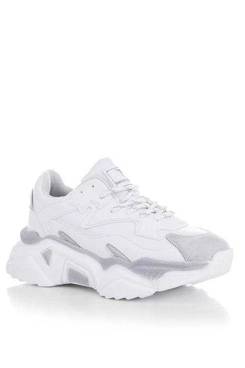 TonnyBlack White Gray Women's Sneakers TB289-1_216