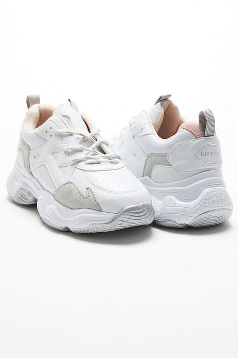 TonnyBlack White Gray Women's Sports Shoes TB700-1_216