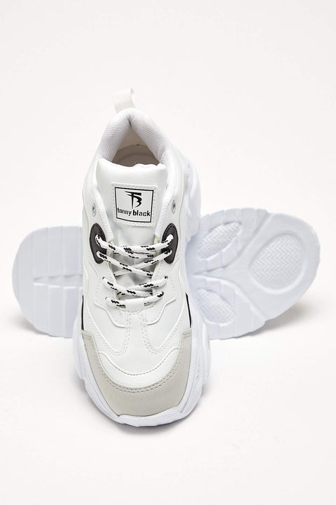 TonnyBlack White Gray Women's Sports Shoes TB010-1_216