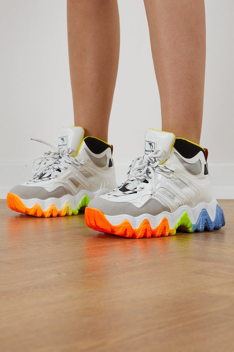 TonnyBlack White Gray Women's Sneakers TBSELF-1_216