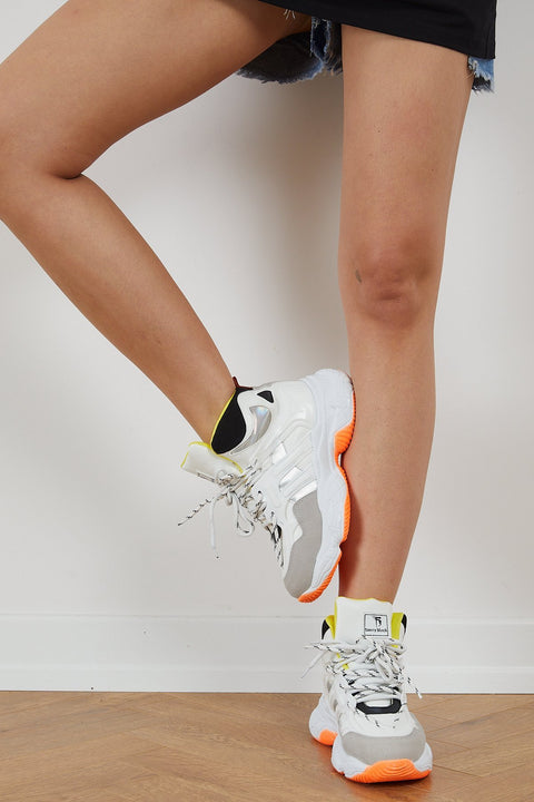 TonnyBlack White Gray Women's Sneakers TBSELF1-1_216