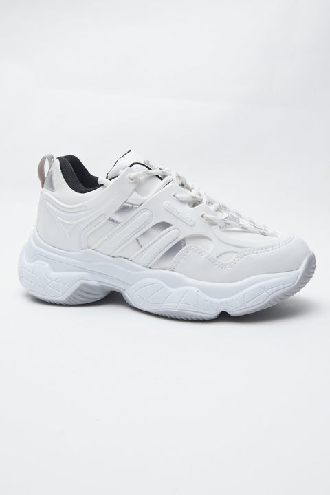 TonnyBlack White Gray Women's Sneakers SELF2-1_216