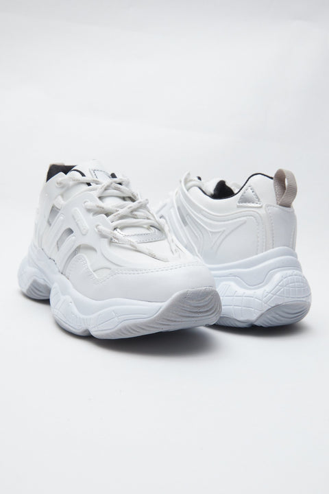 TonnyBlack White Gray Women's Sneakers SELF2-1_216