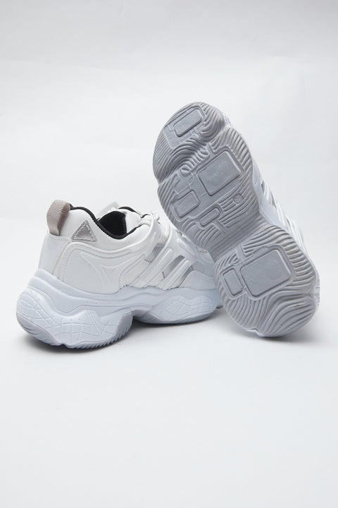 TonnyBlack White Gray Women's Sneakers SELF2-1_216
