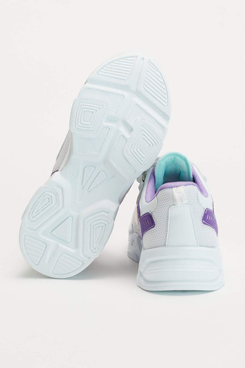 TonnyBlack White Purple Kids Sport Shoes