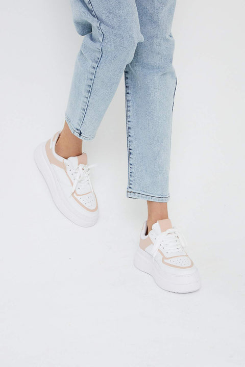 TonnyBlack White Nude Women's Sports Shoes TBZNA-1_226