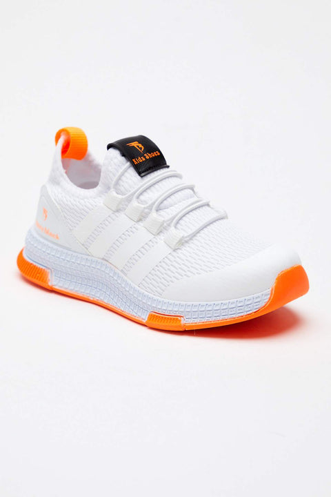 Tonny Black White Orange Kids Sneakers
