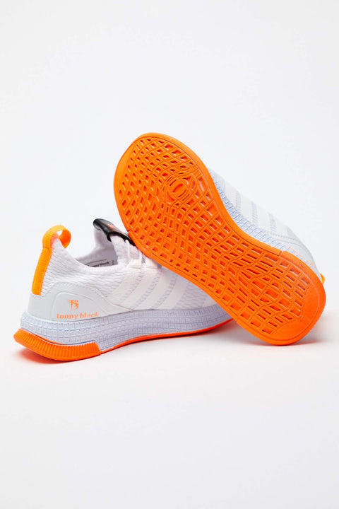 Tonny Black White Orange Kids Sneakers
