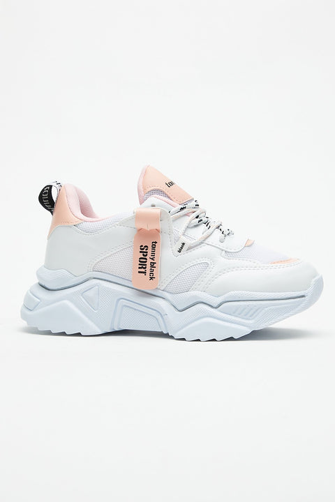 TonnyBlack White Pink Women's Sneakers TBKPL-1_230