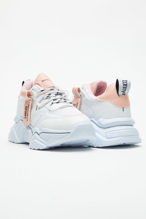 TonnyBlack White Pink Women's Sneakers TBKPL-1_230