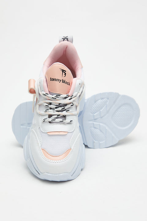 TonnyBlack White Pink Women's Sneakers TBKPL-1_230