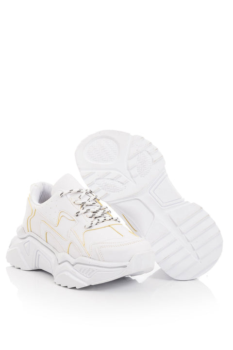 TonnyBlack White Yellow Women's Sneakers DNZ-1_207