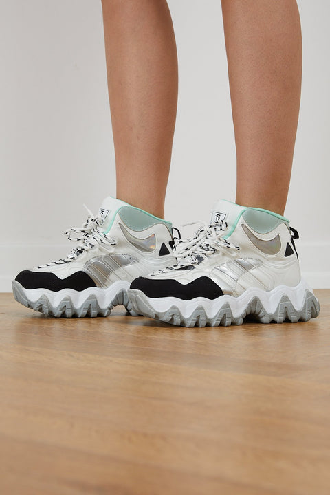 TonnyBlack White Water Green Women's Sneakers TBSELF-1_208