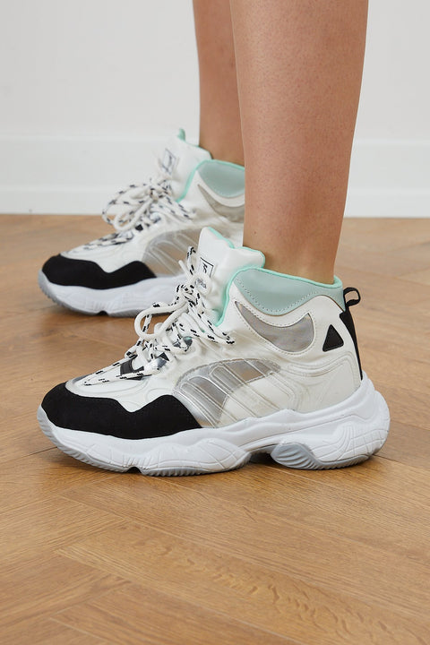 TonnyBlack White Water Green Women's Sneakers TBSELF1-1_208