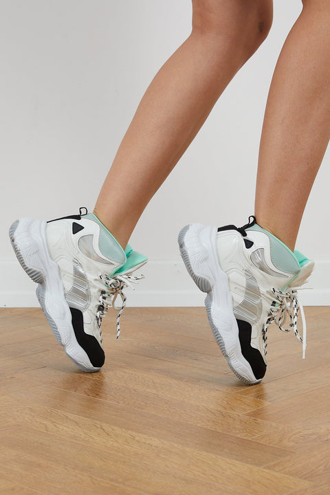 TonnyBlack White Water Green Women's Sneakers TBSELF1-1_208