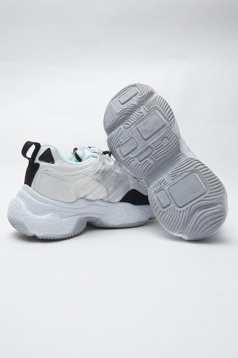 TonnyBlack White Water Green Women's Sneakers SELF2-1_208