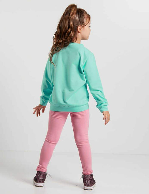 Denokids Bubble Unicorn Girl Sweatshirt+Leggings