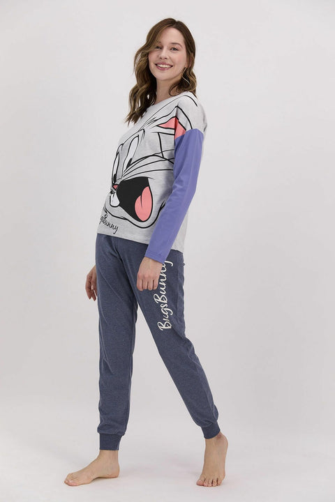 Bugs Bunny Licensed Carmelange Women's Pajamas Set